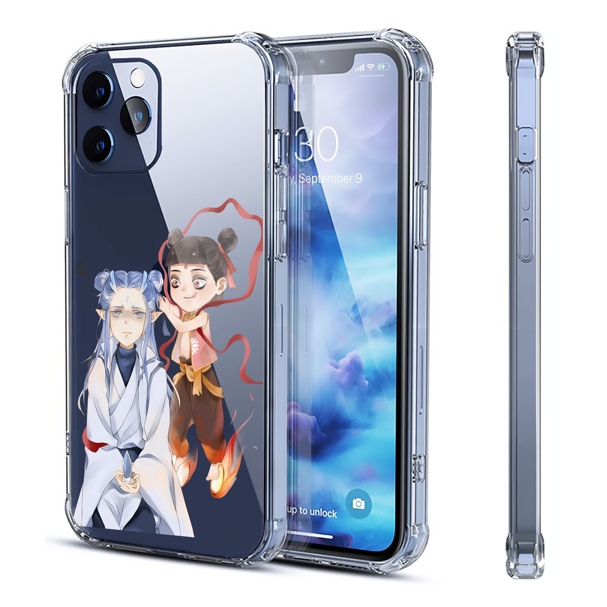 （画像用） Ne Zha 2 ナタ 魔童の大暴れ 【iPhone 12シリーズ対応】透明スマホケース（クリアソフトケース）